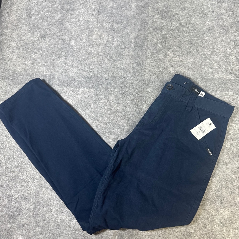 Volcom Mens Tustin Utility Pants Navy Blue Stretch Carpenter Skate Size 34 NEW